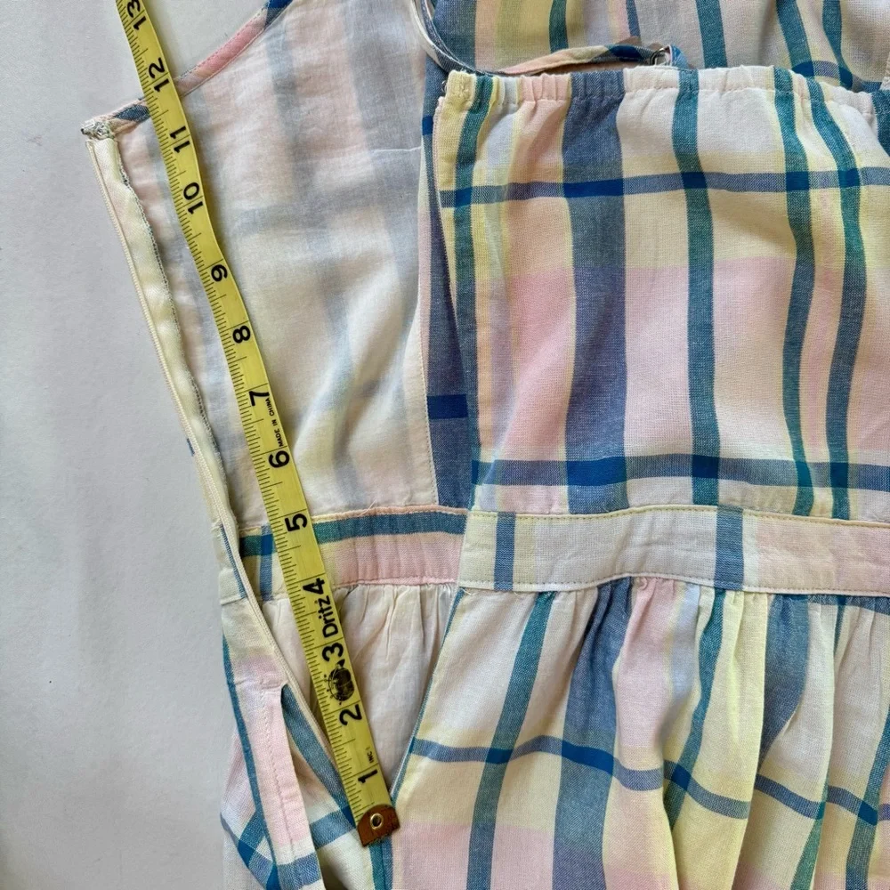 NWT Plaid Sleeveless Lined True Craft Romper with Pockets (M) - Picture 15 of 17